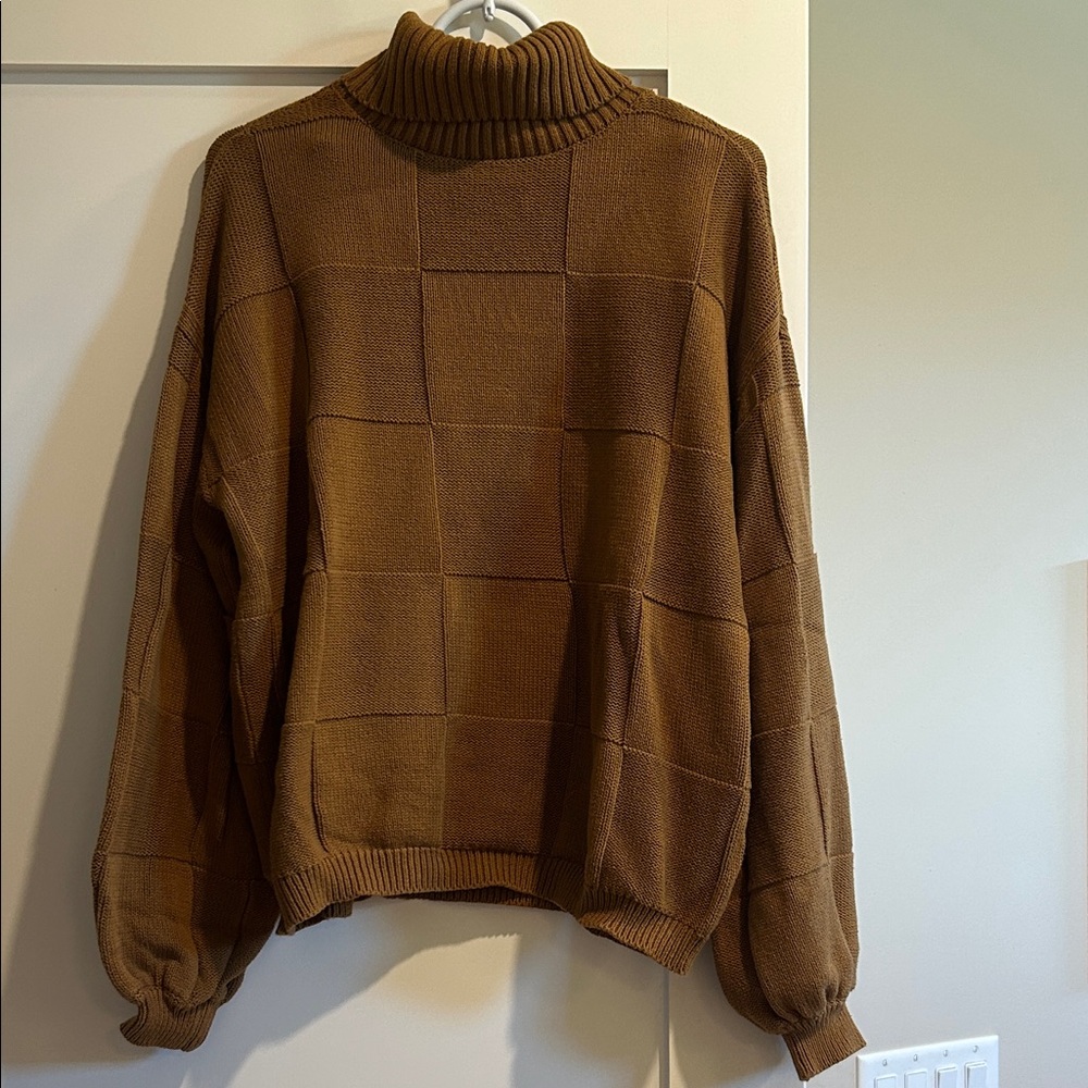 RVCA Caramel Brown Turtleneck Sweater